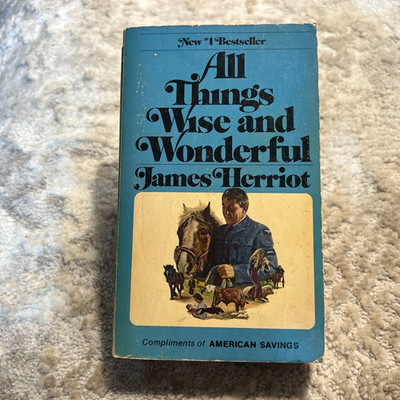 All Things Wise And Wonderful James Herriot 1978 Bantam Yorkshire Farming Life