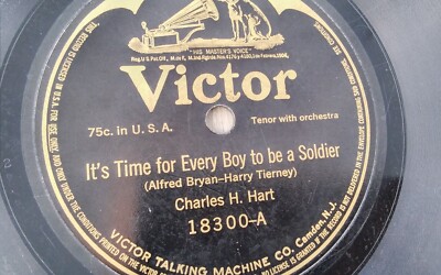 Charles H. Hart 78rpm Single 10-inch Victor Records #18300 It s Time for Every