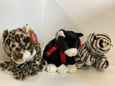 Set of 3 TY teenie babies; rare stuffed collectible toys Cats 13"