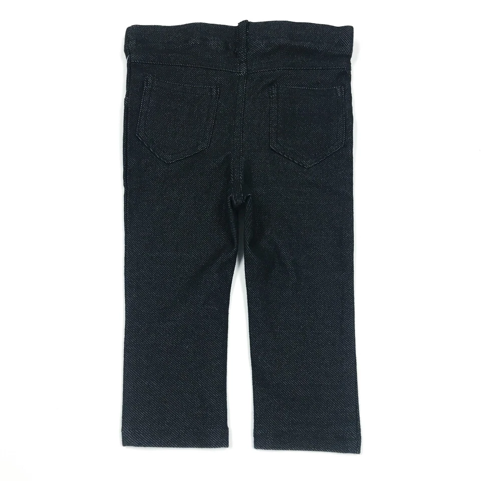 First Impressions Baby Girl Size 6-9M Denim Pull-On Jeggings Deep Black - Image 2 of 4