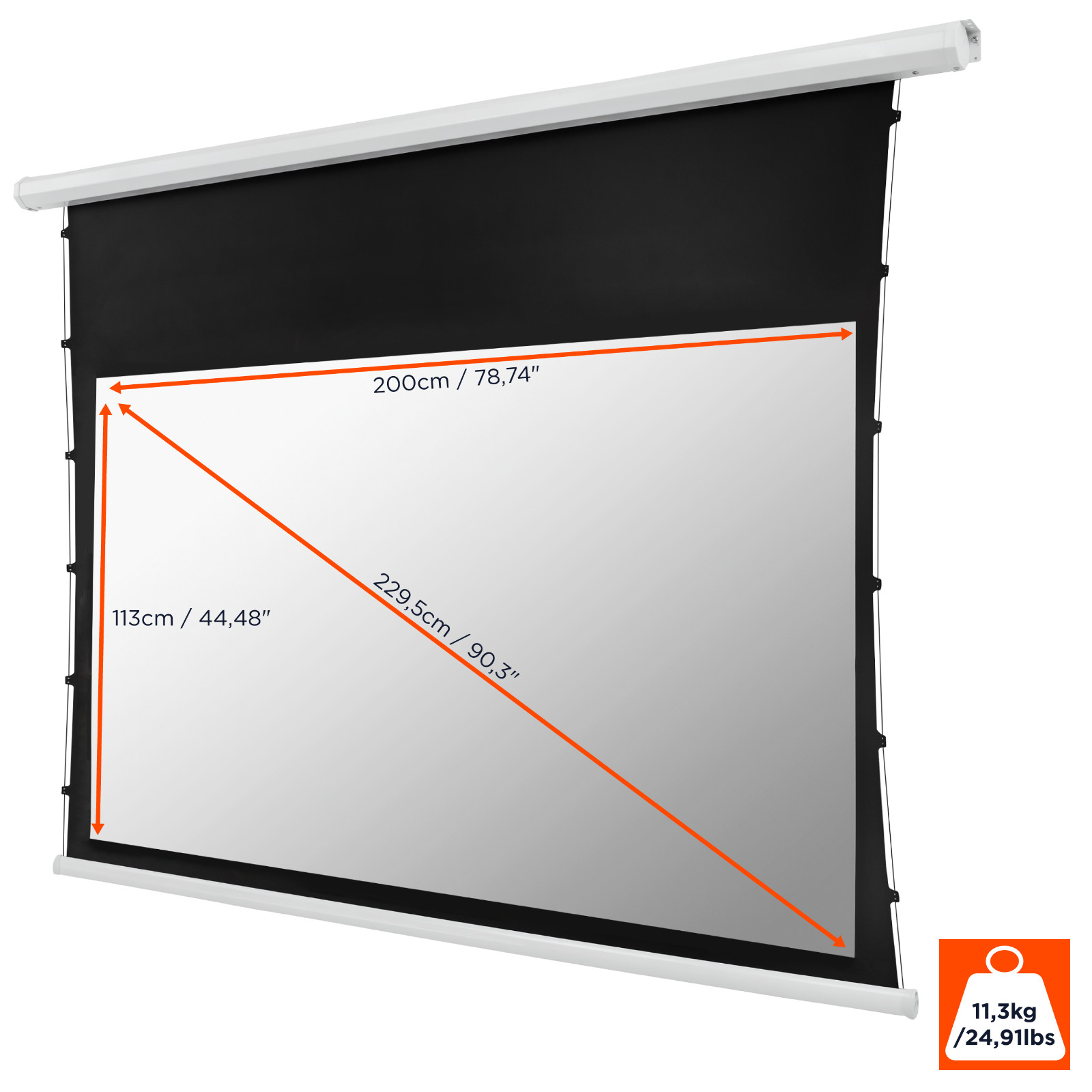 Thumbnail - Celexon Basic Heimkino Business Motor Seilspann Tension-leinwand