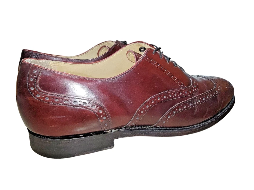 Zapatos Oxford Bostonian Classics Para Hombre Borgoña Punta de Ala Talla 10 D/B Hechos en EE. UU. Foto 4 de 4