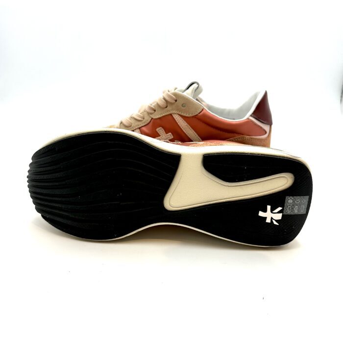 スニーカー PREMIATA Women Sneakers LAURYN7486 Brown Lauryn 7486 leather and fabric sneakers for women lauryn7486