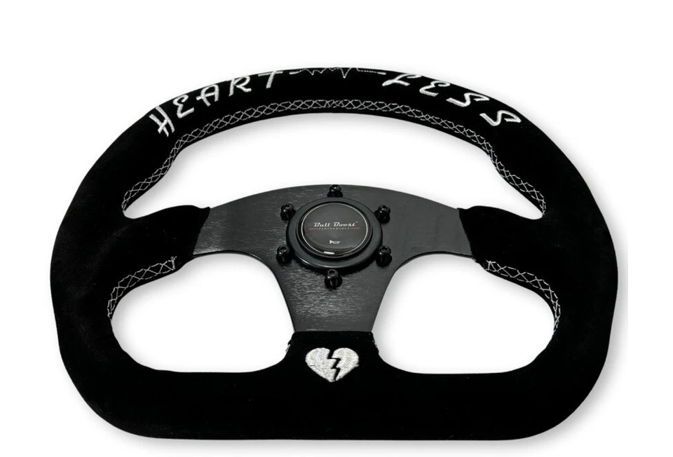 Quadro Flat Suede Steering Wheel + Hub Adapter Kit For Scion xB, TC, xD, xA US - Image 4 of 4