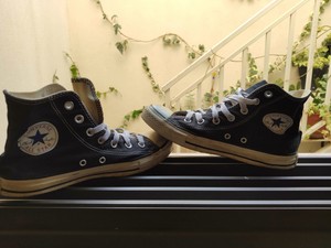 used black high top converse