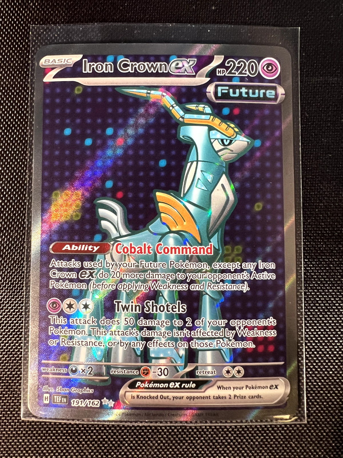Iron Crown ex 191/162 Full Art Ultra Rare Pokemon TCG SV05 Temporal Forces NM