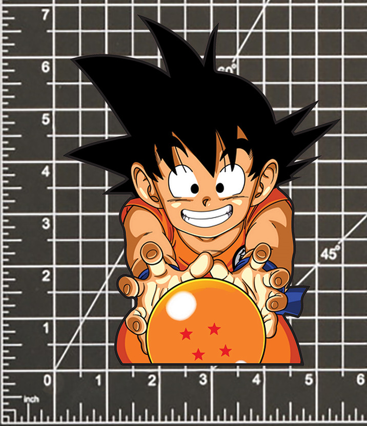 Dragon Ball Kid Goku Orange 3- 5 Vinyl Decal Stickers