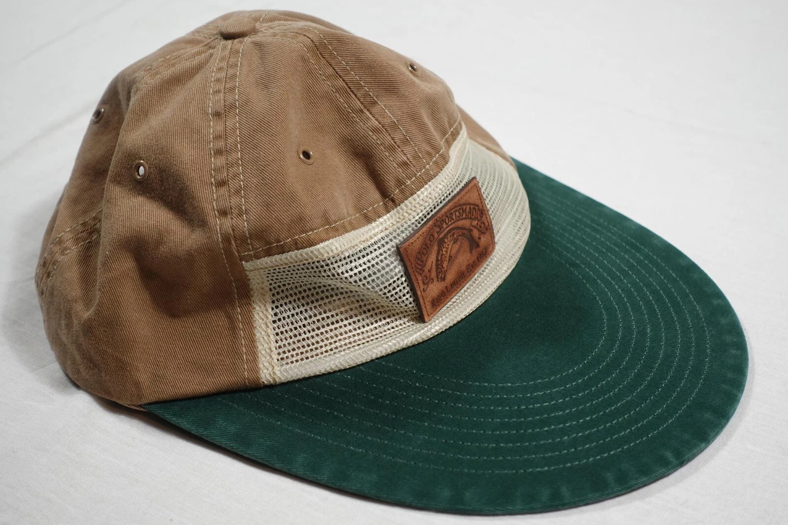 Polo Ralph Lauren Country Cap Hat Long Bill Mesh Sportsman Fishing Trucker NWT