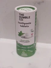 The Humble Company 60 Toothpaste Tablets Fresh Mint w/ Flouride