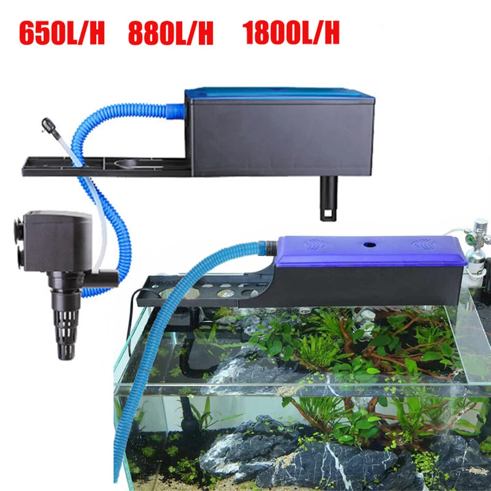 Wartungsarm Aquarium Top Filter Box, externe Wasserfilter Box 650-1800L/H - Bild 2 von 4