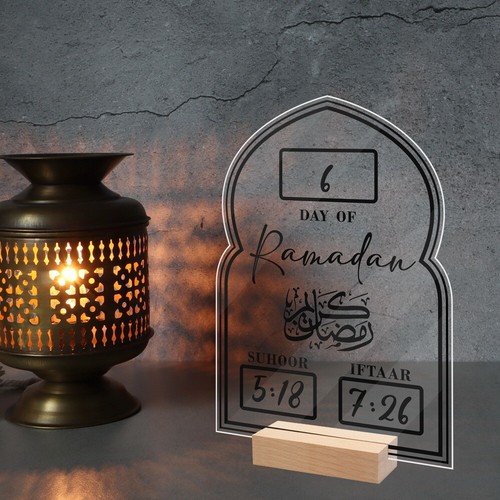 Acrylic Ramadan Advent Calendar with Pen Ramadan Ornaments Festival Supplies - Picture 8 of 20