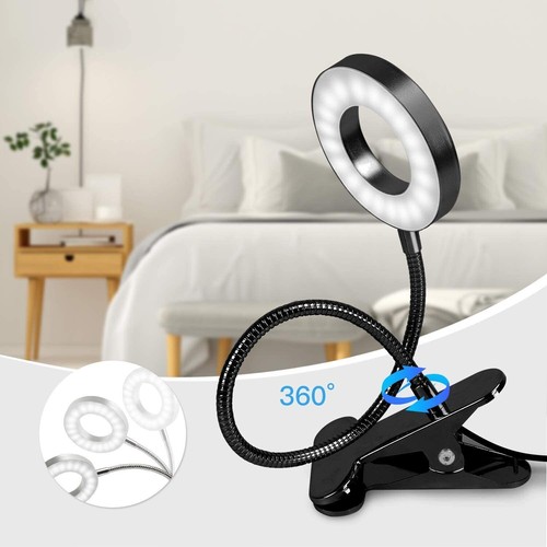 LED USB Clip On Flexible Desk Lamp Dimmable Memory Bed Read Table Study Light - Picture 4 of 14
