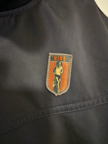 Vintage 90s Nike Gray Tag Runner Logo Reversible Jacket Mens Black Super Rare XL - Picture 2 of 6