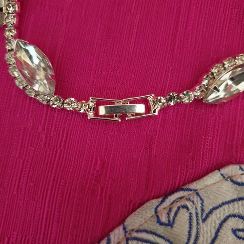 Silver Beauty Sparkly Zirconia White Crystal Bridal Bracelet For Women UK Seller - Picture 3 of 12