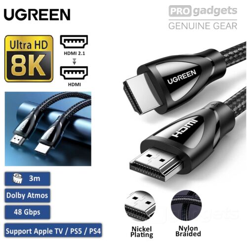 UGREEN HDMI V2.1 to HDMI Cable 4K@120Hz 8K High Speed Braided UHD HDR PS5 XBOX - Picture 1 of 47
