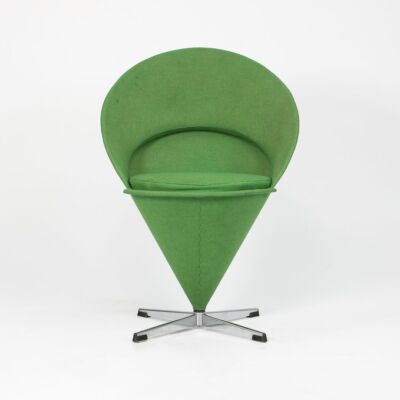 1969 Verner Panton Cone Chair Green Fabric Made in Denmark 1969 Verner Panton Cone Chair Green Fabric Made in Denmark