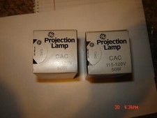 2 CAC Projector BULBS LAMPS , 2 New GE Bulbs CAC Lamps.