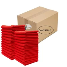 240 Pcs/CTN Microfiber Cleaning Cloth Rag Car Polishing Detailing 16x16” 380 GSM