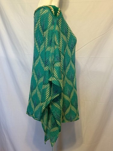 MARE Cecilia Prado ~Women Green Crocheted w/Chain Boho Top /Tunic ~Size P/S - Picture 8 of 10