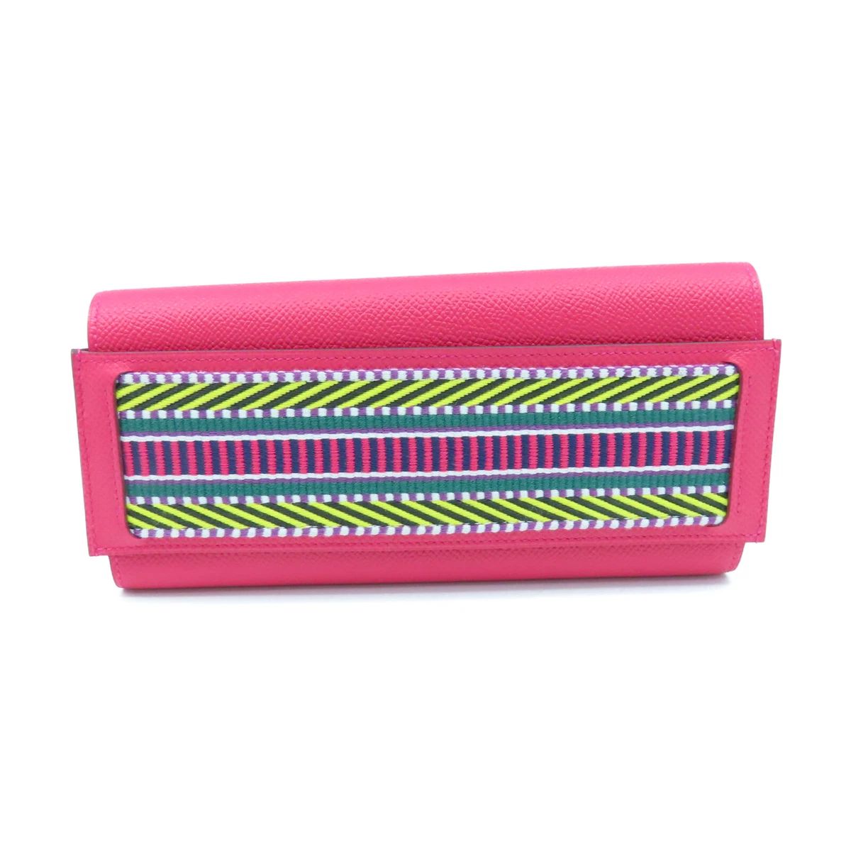 Hermes PHW Passant Long Wallet Epsom Leather With Cavale Rose