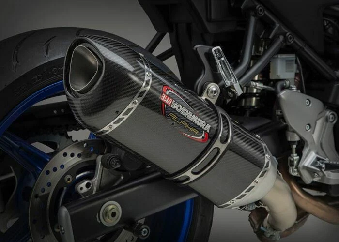 Tubo silenciador de escape antideslizante fibra de carbono Honda CBR 650F YOSHIMURA R-77 Foto 2 de 3