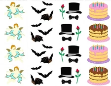 Mrs. Grossman's Holiday & Party sticker sheets 6.5" X 2" or 4" X 3.25"