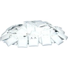 100 Earring White Puff Card Jewelry Case Display Pads 1 1/2" x 1 3/4"