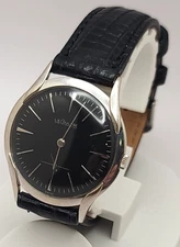 Vintage Solid 14K Gold Jaeger LeCoultre Manual Wind Sub Seconds Watch 34mm works