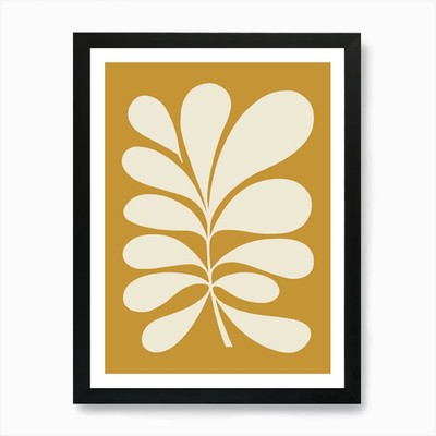 Minimal Abstrakt Matisse Blatt Cut-o Gerahmtes Wandbild Poster Leinwanddruck Bild