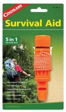 Coghlan's 5-N-1 Survival Aid Flint Whistle Compass Camping Hiking 8634