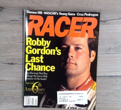 RACER Magazine May 1998 Robby Gordon Damon Hill NASCAR 6th Anniversary Issue
