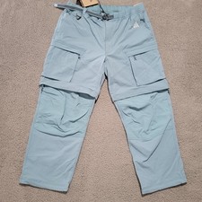 Nike ACG Smith Summit Mens L Cargo Pants Convertible Shorts Turquoise FN0428 464