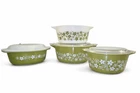 Vintage Pyrex Crazy Daisy (Spring Blossom) Casseroles 043 / 473 / 474 / 475