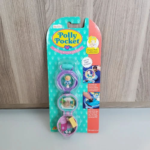 1994 Fuzzy Bunny Locket (Manufacture Packaging Mistake) NEW Polly Pocket Vintage
