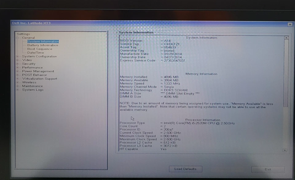 Laptop Dell Latitude XT3 Intel i5-2520M 4 GB Ram SIN HD/HD Caddy/OS (FL) Foto 2 de 4