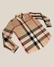 Men's COTTON kelvor Button Up Plaid Dress Shirt Long Sleev Light Khaki Red Beige
