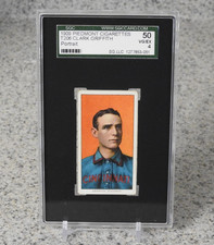 1909 T206 Piedmont CLARK GRIFFITH Reds HOF STRONG SGC 4 (VIVID / CENTERED)