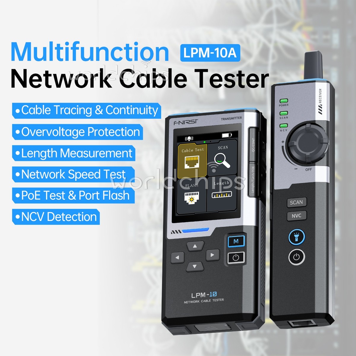 FNIRSI LPM-10A Network RJ45/RJ11 Cable Tester Anti-Interference