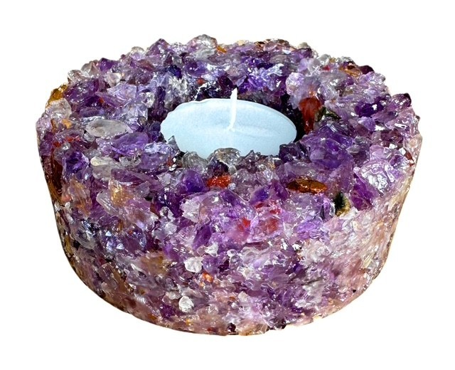 Brazilian Healing Crystal Stone Resin Finish