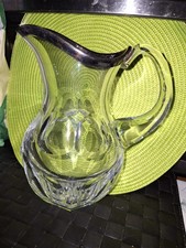 Kristall Karaffe Mit Silberrand