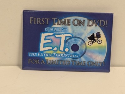 2002 ET Extra Terrestrial First Time DVD Movie Promo Ad button Pin