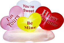6 FT Long Valentine'S Day Inflatable Hearts, LED Lights Hearts Cloud Happy Valen