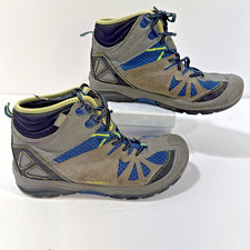 Merrell Capra Mid WTPF Shoes Boys Size 5.5M Gray Blue Waterproof Hiking Boots