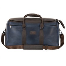 Double/Triple Gig Bag for Trumpets - Dark Blue and Brown Crazy Horse Leather