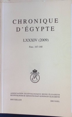 À la recherche du Harpon de l'Est; in: Chronique d'Égypte, LXXXIV, Fasc. 167-168