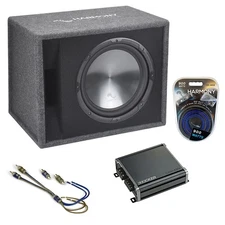 Harmony Audio Single 12" Loaded Sub Box Vented Enclosure & CXA400.1 Amp Package