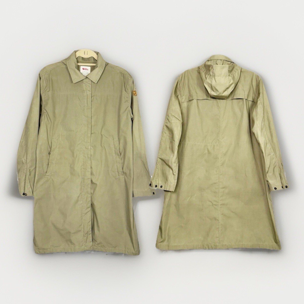 FJALLRAVEN G-1000 Lite Womens LG Beige Travelers Rain Jacket