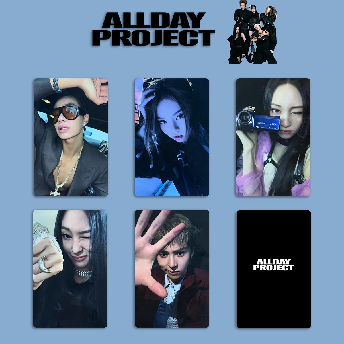 5pcs/set Kpop ALLDAY PROJECT FAMOUS Album Self Made Photocard