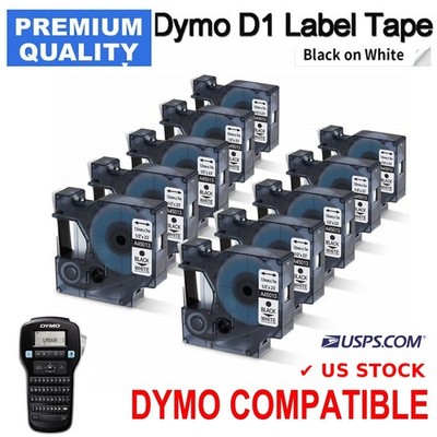 10-Pk/Pack D1 Label Tape 45013 S0720530 for DYMO LabelManager 160 280 420P