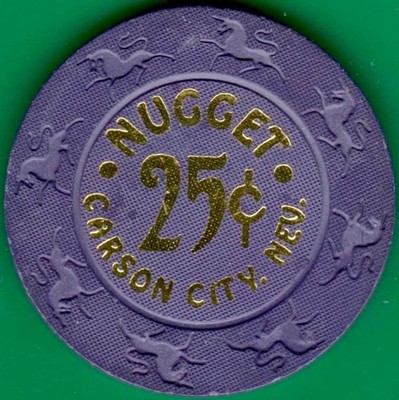 Nugget. 25¢ Casino Chip. Carson City, NV.  B29.